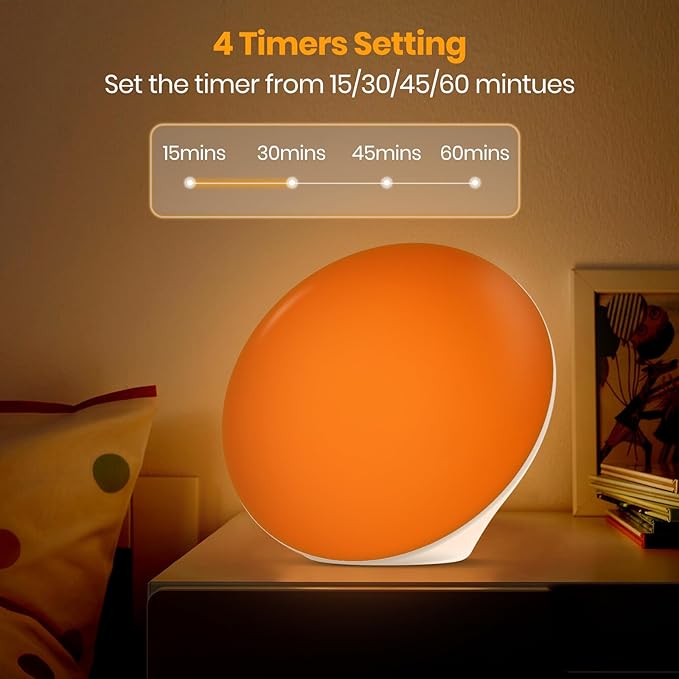 LASTAR Sun Lamp, 10,000 Lux Sunlight Lamp with 4 Color Temperatures & 5 Brightness & 1H Timer, Touch Control Daylight Lamp with Memory Function for Home