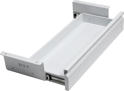 VIVO 22 inch Under Desk Mounted Sliding Pull-Out Drawer Without Shell, Space-Saving, Office Accessories Storage Organizer for Sit Stand Desk Workstation, White, DESK-AC03A-22W