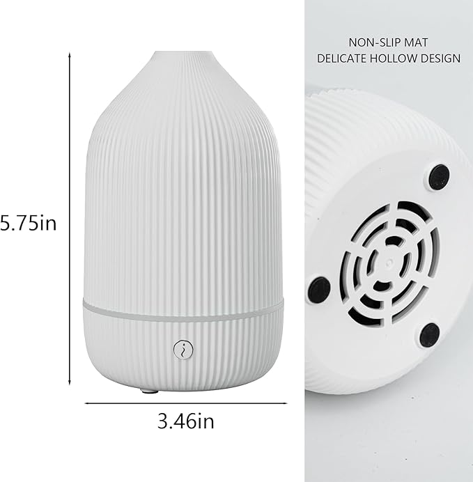 SOICARE Small Essential Oil Diffuser, 100ML Mini Aromatherapy Diffuser with USB Cable & Adapter, 7 Color Changing USB Powered Aroma Scent Diffuser for Home/Room/Office/Travel/Gift