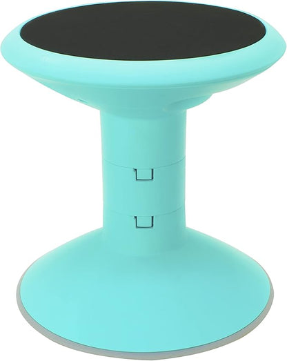 Storex Active Tilt Stool – Ergonomic Seating for Flexible Office Space and Standing Desks, Adjustable 12-24 Inch Height, Teal (00325U01C)