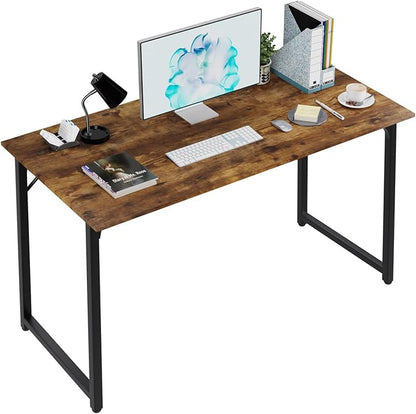 PayLessHere 32/39/47 inch Computer Desk Study Writing Table, Adjustable feet, Modern Furniture for Home Office (1, Brown, 47 inch)