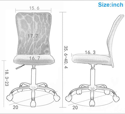 Ergonomic Office Chair Desk Chair Mesh Computer Chair Back Support Modern Executive Mid Back Rolling Swivel Chair for Women, Men (Grey)