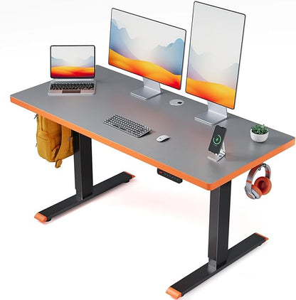 SIAGO Electric Standing Desk Adjustable - 48 x 24 Inch Sit Stand up Desk with Cable Management - 3 Memory Preset Adjustable Height Desk Computer Home Office Desk