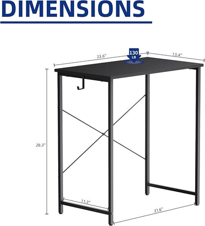 Pamray 23 Inch Computer Desk for Small Spaces, Home Office Work Desk with Headphone Hook, Small Office Desk Study Writing Table