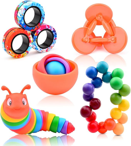 Fidget Toys for Kids 8-12 Pack, Sensory Toys Set Christmas Stocking Stuffers for Adults Teen Autism, Fidget Spinner, Sensory Ball Desk Toy Stress Relief Toys for ADHD Toddler