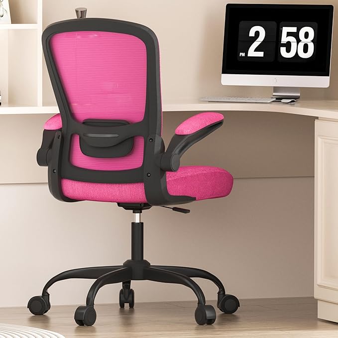 Office Chair, Ergonomic Desk Chair with Adjustable Lumbar Support, High Back Mesh Computer Chair with Flip-up Armrests-BIFMA Passed Task Chairs, Executive Chair for Home Office