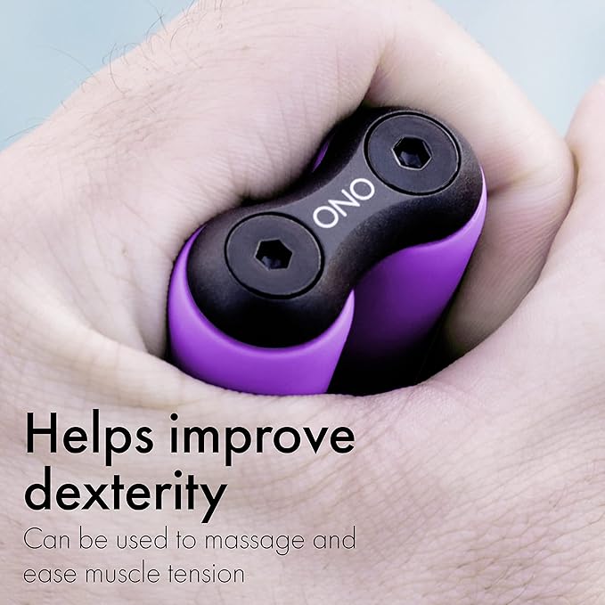 ONO Roller - Handheld Fidget Toy for Adults | Help Relieve Stress, Anxiety, Tension | Promotes Focus, Clarity | Compact, Portable Design (Junior Size/ABS Plastic, Purple)