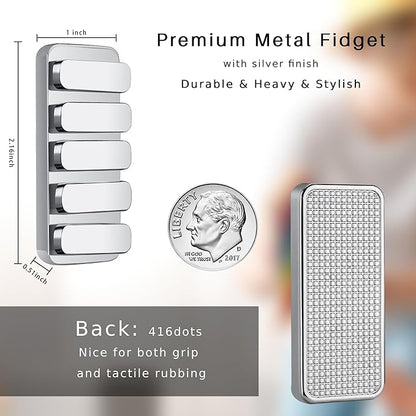 Fidget Toys Adults Metal Fidget Slider EDC Magnetic Haptic Fidget Clicker with 3 Noise Levels, Loud-Quieter-Quiet Fidget Toy for Adults Office Class, Magnetic Toys, Relief Stress and Anxiety