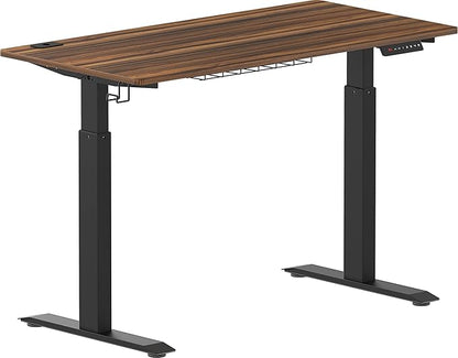 SHW Memory Preset Electric Height Adjustable Standing Desk, 48 x 24 Inches, Walnut