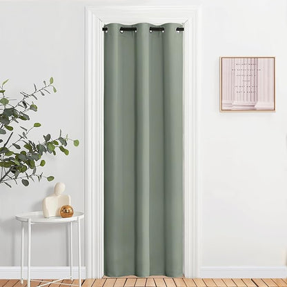 NICETOWN Blackout Sage Green Curtains for Bedroom - Chic Thermal Insulated Grommet Room Darkening Window Treatments Sound Reducing Window Drapes for Living Room (2 Panels, W37 x L84)