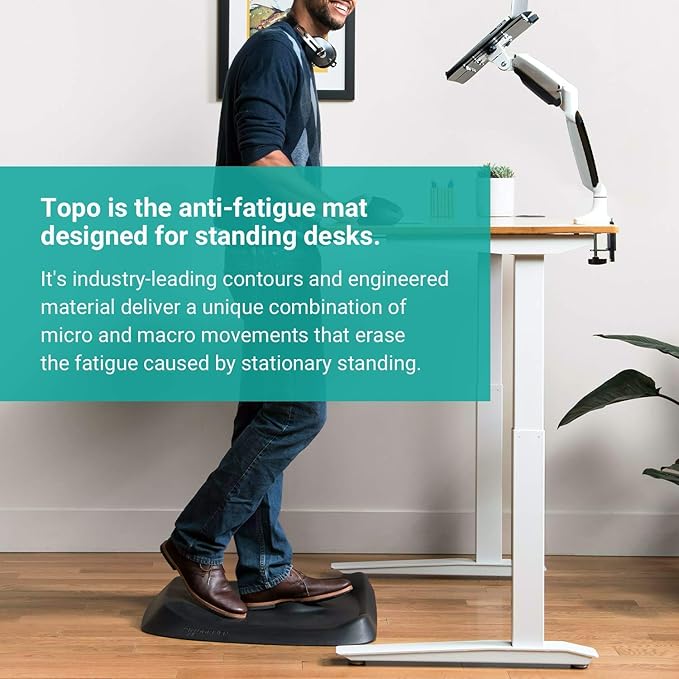 Topo Comfort Mat by Ergodriven | The Not-Flat Standing Desk Anti-Fatigue Mat with Calculated Terrain | Standing Desk Mat | Comfortable Standing Mat | Office Mat | Desk Accessories | Mulberry Purple