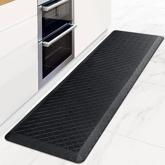 HappyTrends Kitchen Floor Mat - 4/5 Inch Thick Anti-Fatigue Kitchen Rug,Waterproof Non-Slip Kitchen Mats and Rugs Heavy Duty Ergonomic Comfort Rug for Kitchen,Office,Sink