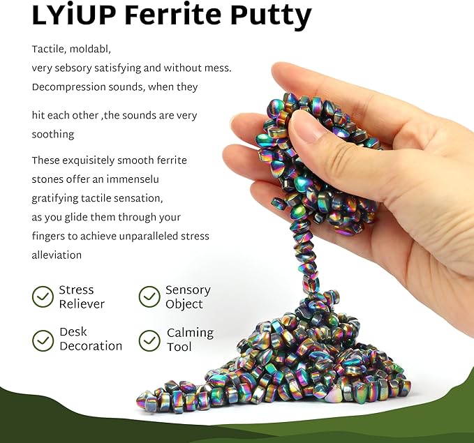 Ferrite Putty Over 500 Colorful Weak Magnetic Ferrite Stones Fidget Toys Office Desk Toys for Adults