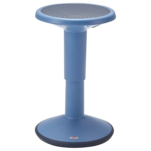 ECR4Kids SitWell Wobble Stool, Adjustable Height, Active Seating, Powder Blue