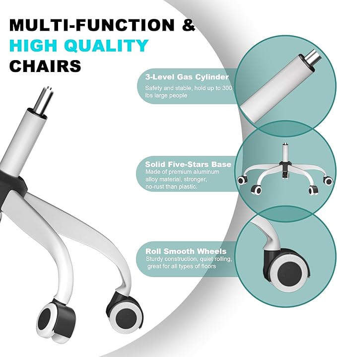 Mimoglad Office Chair, High Back Ergonomic Desk Chair with Adjustable Lumbar Support and Headrest, Swivel Task Chair with flip-up Armrests for Guitar Playing (Modern, Dim Gray)