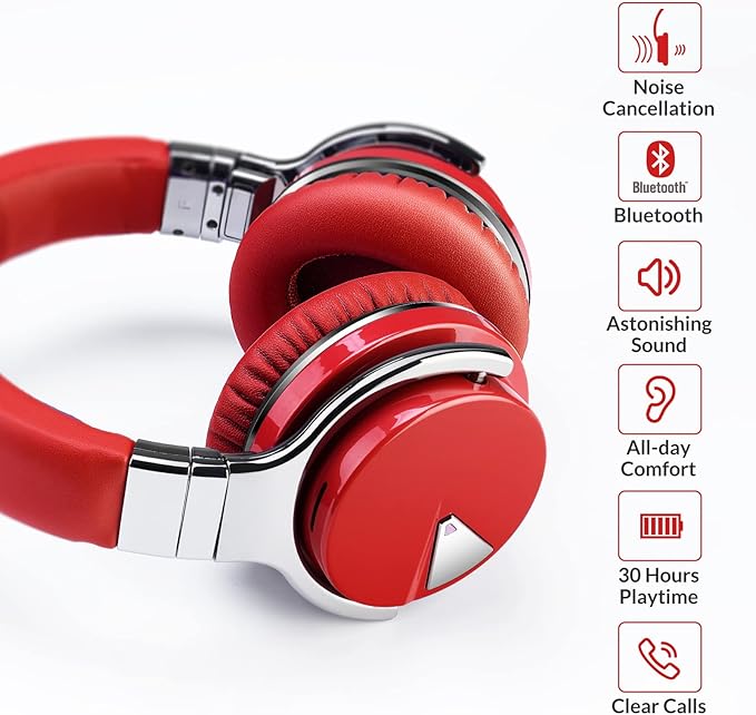 Million Sold 10 Years Classic E7 Active Noise Cancelling Headphones with Upgraded Noise Cancellation, Bluetooth Headphones Wireless with HD Sound Vivid Deep Bass, for Home Office Travel Birthday Gift