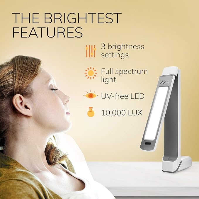 Circadian Optics Light Therapy Lamp | 10,000 Lux Full Spectrum UV-Free Light | Boost Mood, Improve Sleep, Increase Energy & Enhance Focus | Lumos 2.0 Model