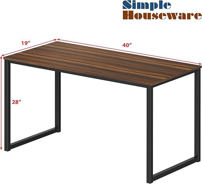 SHW Home Office 40-Inch Computer Desk, Walnut