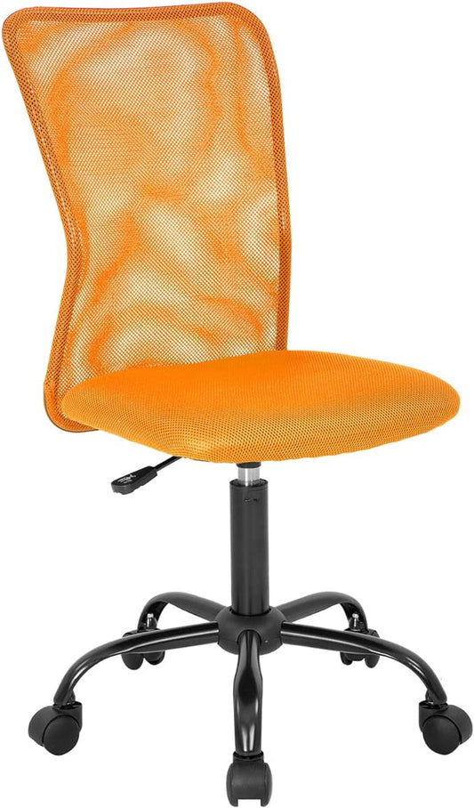 BestOffice Ergonomic Office Chair Desk Chair Mesh Computer Chair Armless Back Support Modern Executive Rolling Swivel Chair with Lumbar Support (Orange)