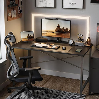 CubiCubi Computer Desk, 40 inch Home Office Desk, Modern Simple Style PC Table for Home, Office, Study, Writing, Black