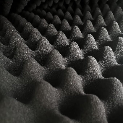 4 PCS Black Acoustic Foam, 48"X 24"X 2" Egg Crate Foam, Soundproof Foam, Fireproof Studio Foam Panels, Sound Absorbing Foam, Sound Proof Foam Panels, Sound Proof Panels For Walls