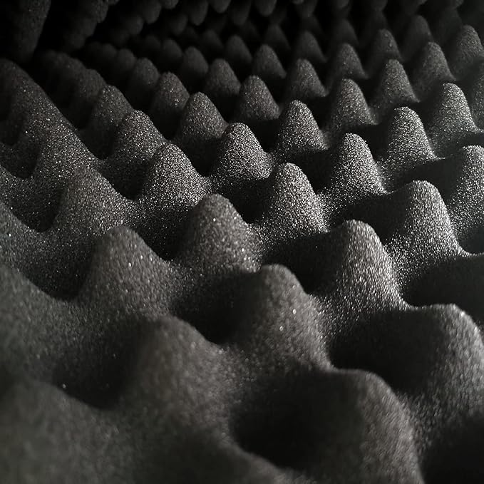 48"X 24"X 2" Egg Crate Foam Panel, Black Sound Proof Foam Panels, Acoustic Foam, Noise Cancelling Foam Studio Foam Panel, Sound Panels Noise Reducing For Walls（1 PCS）