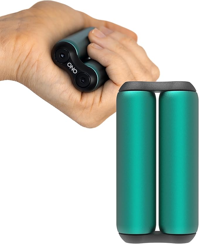 ONO Roller - Handheld Fidget Toy for Adults | Help Relieve Stress, Anxiety, Tension | Promotes Focus, Clarity | Compact, Portable Design (Junior Size/Aluminum, Teal)