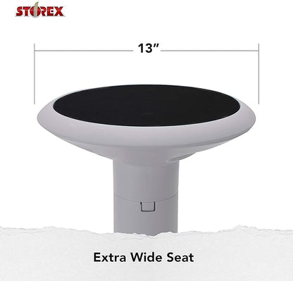 Storex Active Tilt Stool – Ergonomic Seating for Flexible Office Space and Standing Desks, Adjustable 12-24 Inch Height, Gray (00322U01C)