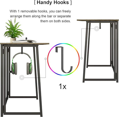 4NM 31.5" Small Desk with Storage Bag, Simple Assembly Folding Computer Desk Home Office Desk Study Writing Table for Small Space Offices - Gray and Black