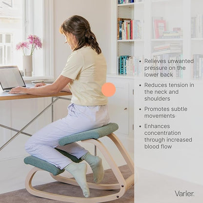 Varier Variable Monochrome, Original Kneeling Chair, Ergonomic Office Chair, 10-Year Warranty, Designed by Peter Opsvik, Ochre