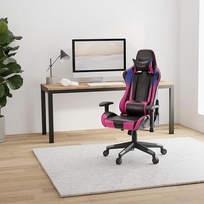 GTRACING Gaming Chair Racing Office Computer Ergonomic Video Game Chair Backrest and Seat Height Adjustable Swivel Recliner with Headrest and Lumbar Pillow Esports Chair (Colorful)