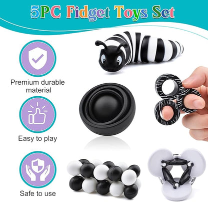 Fidget Toys Adults Pack, Sensory Toys Pack Christmas Stocking Stuffers for Kids Teen Autism, Desk Toy Stress Relief Toys for ADHD