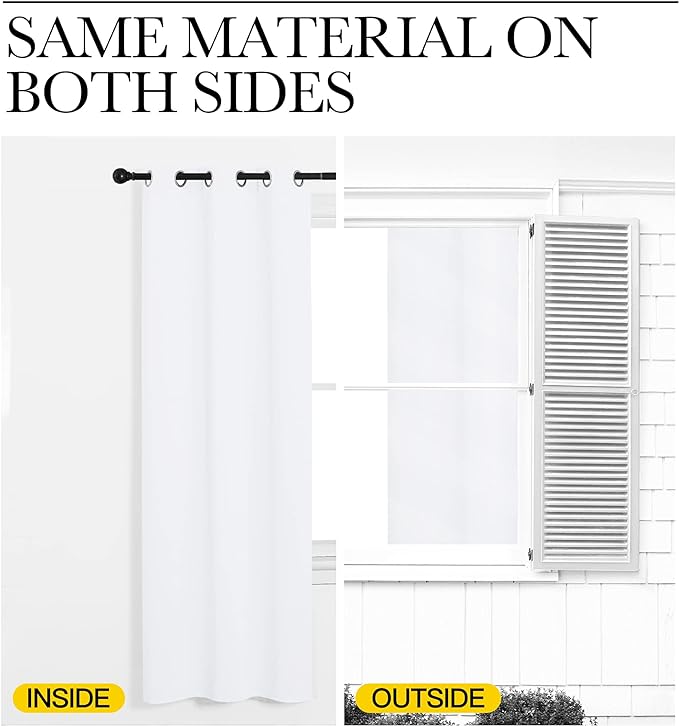 NICETOWN Closet Door Heavy Curtain, Room Dividers Shade Screens Partitions, Extra Large Grommet Top Space Partition Curtain, Screen Dividers for Rooms (1 Pack, 15ft Wide x 9ft Long, White)