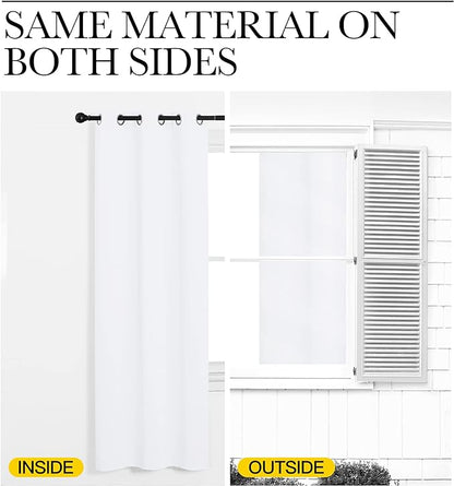 NICETOWN Closet Door Heavy Curtain, Room Dividers Shade Screens Partitions, Extra Large Grommet Top Space Partition Curtain, Screen Dividers for Rooms (1 Pack, 15ft Wide x 9ft Long, White)