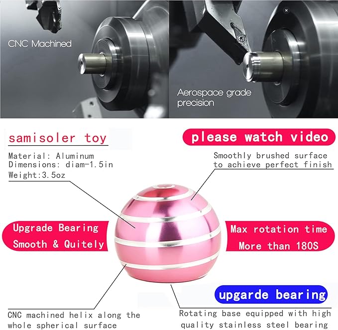 Desk-Fidget-Kinetic-Toys Cool-Gadgets: Cool-Stuff Thing Game Toy for Adult Teen Children Kid, Optical-Illusion Stress Relief Gifts for Man Women Home Office School Christmas Spinning Up 180 Seconds
