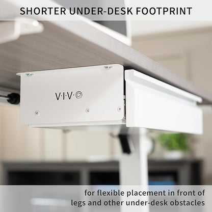 VIVO 22 inch Under Desk Mounted Sliding Pull-Out Drawer Without Shell, Space-Saving, Office Accessories Storage Organizer for Sit Stand Desk Workstation, White, DESK-AC03A-22W