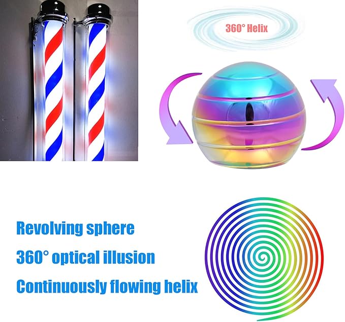 Desk-Fidget-Kinetic-Toys Cool-Gadgets: Cool-Stuff Thing Game Toy for Adult Teen Children Kid, Optical-Illusion Stress Relief Gifts for Man Women Home Office School Christmas Spinning Up 300 Seconds