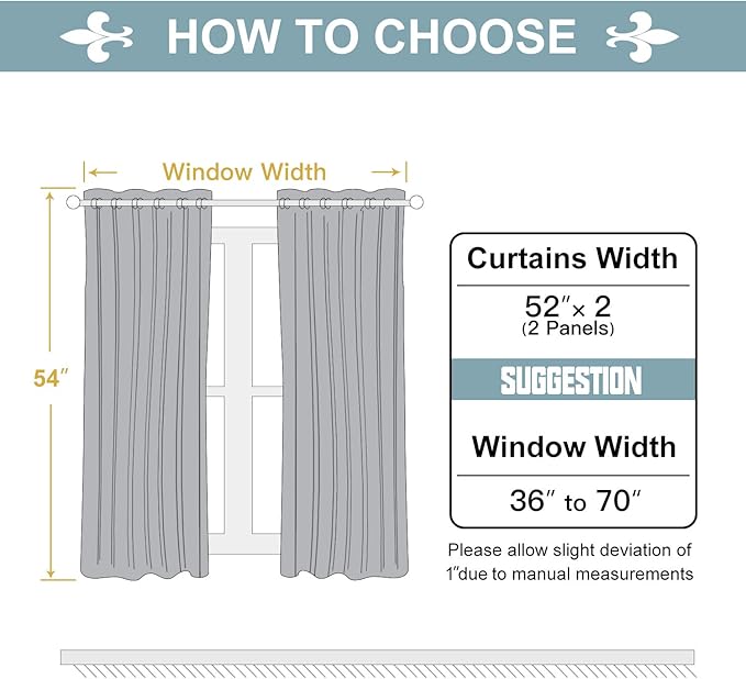 ChrisDowa 100% Blackout Curtains for Bedroom with Black Liner, 2 Thick Layers Total Blackout Thermal Insulated Grommet Window Curtains 2 Panels Set (Brown, 52 x 54 Inch)