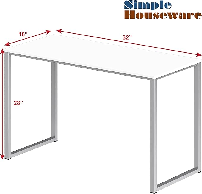 SHW Home Office 32-Inch Computer Desk, White