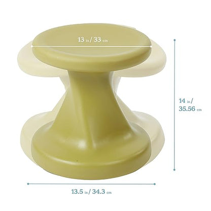 ECR4Kids Twist Wobble Stool, 14in Seat Height, Active Seating, Fern Green