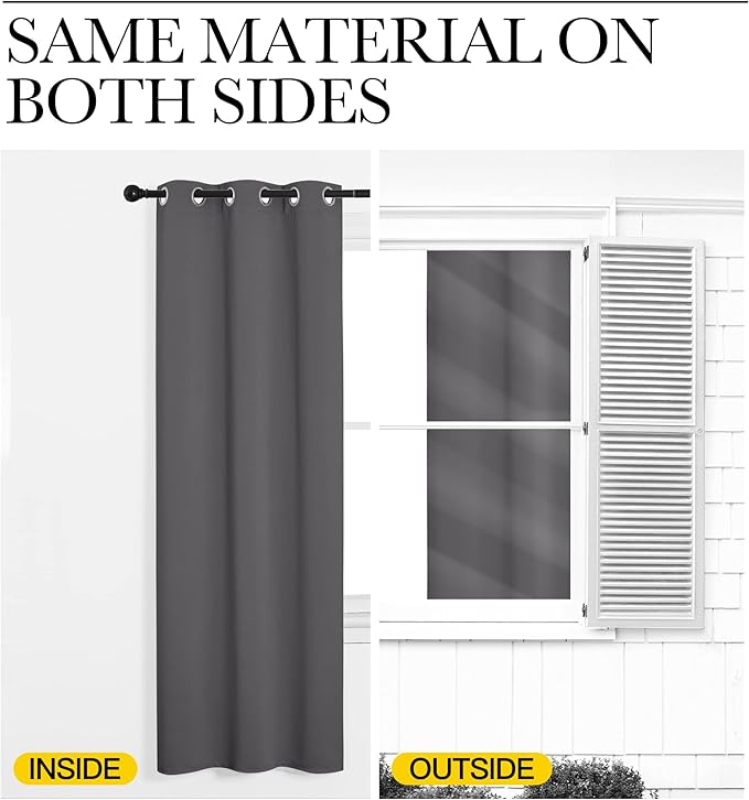 NICETOWN Privacy Room Divider Curtain Screen Partitions, Closet Door Curtain Vertical Blind for Sling Door, Blackout Window Privacy Blinds for Patio (Grey, Single Panel, 12ft Tall x 8.3ft Wide)