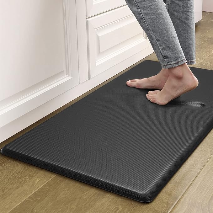 Artnice Anti Fatigue Mats for Kitchen Floor, 3/4 Inch Thick Memory Foam Kitchen Mats for Floor, Non-Slip Standing Desk Mat Waterproof Kitchen Rugs for Kitchen Floor, Office, Sink(17.3" x 28")