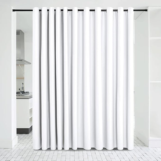 NICETOWN Verical Blinds for Living Room Bedroom Dining Sunroom Basement Wall Divider, Room Dividers Space Screens Partitions, Extra Large Curtain (1 Pack, 20ft Wide x 8ft Long, White)