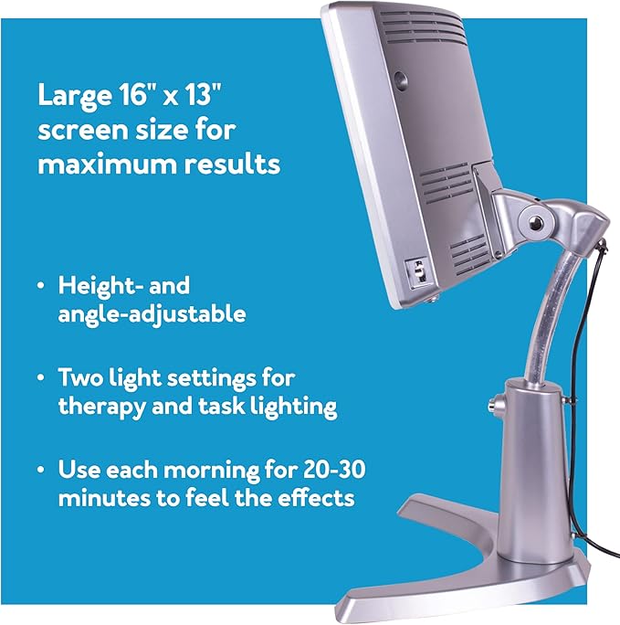 Carex Day-Light Classic Plus Bright Light Therapy Lamp - 10,000 LUX Light Therapy Lamp At 12 Inches, Sunlight Lamp, Daylight Lamp, Therapy Light For Low Energy Levels