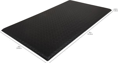 Amazon Basics Rectangular Non-slip Anti-Fatigue Standing Comfort Mat for Home and Office, 5 Pack, 20 x 36 Inch, Black