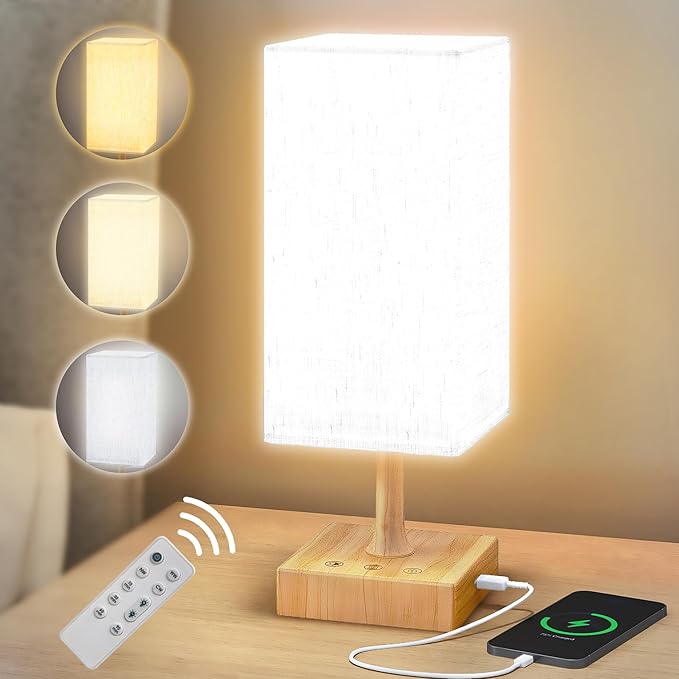 Light Therapy Lamp 10000 Lux Sun Lamp with 3 Color Temperatures, Adjustable Brightness, 4 Timer & Memory Function, Full Spectrum Light, Sunlight Lamp with Remote Control for Home, Happy Life