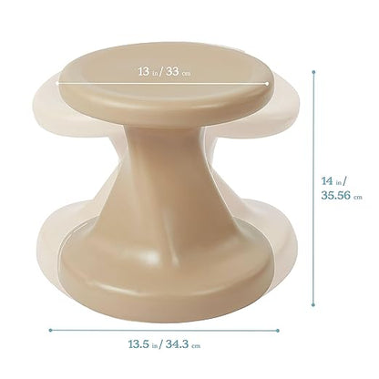 ECR4Kids Twist Wobble Stool, 14in Seat Height, Active Seating, Sand