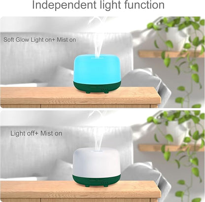 300ML Aromatherapy Diffuser for Home, Quiet Diffuser for Essential Oils with Remote Control, 7 LED Color Changing Light, Scent Cool Mist Air Humidifier