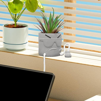 Zerzsy Artificialplant Succulents in Cement Pots with Hanging Leg, Mini Fake Plants Kitchen Shelf Decor, Bathroom Shelf Small Plants Decor, Faux Succulents for Office Wall Shelf Decorations