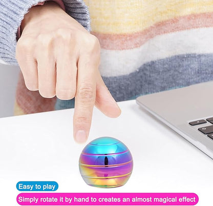 Desk-Fidget-Kinetic-Toys Cool-Gadgets: Cool-Stuff Thing Game Toy for Adult Teen Children Kid, Optical-Illusion Stress Relief Gifts for Man Women Home Office School Christmas Spinning Up 300 Seconds